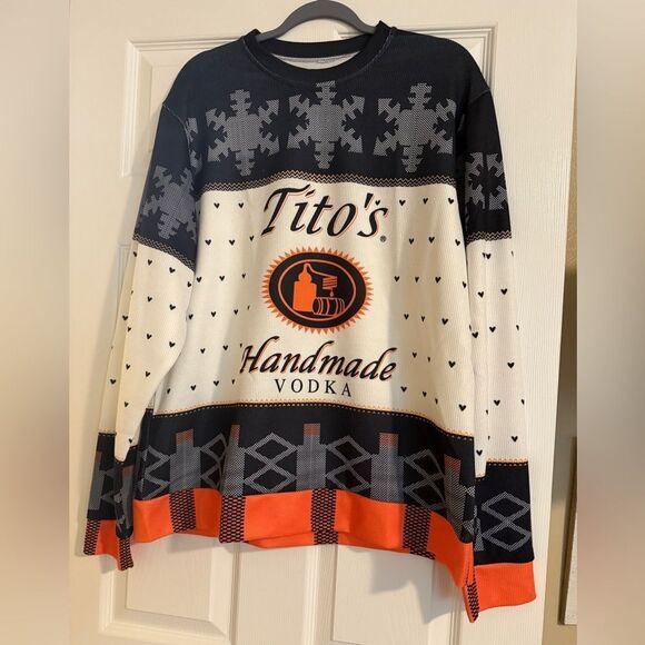 Tops - Tito's Handmade Vodka Ugly Christmas Sweater top women’s L NWOT